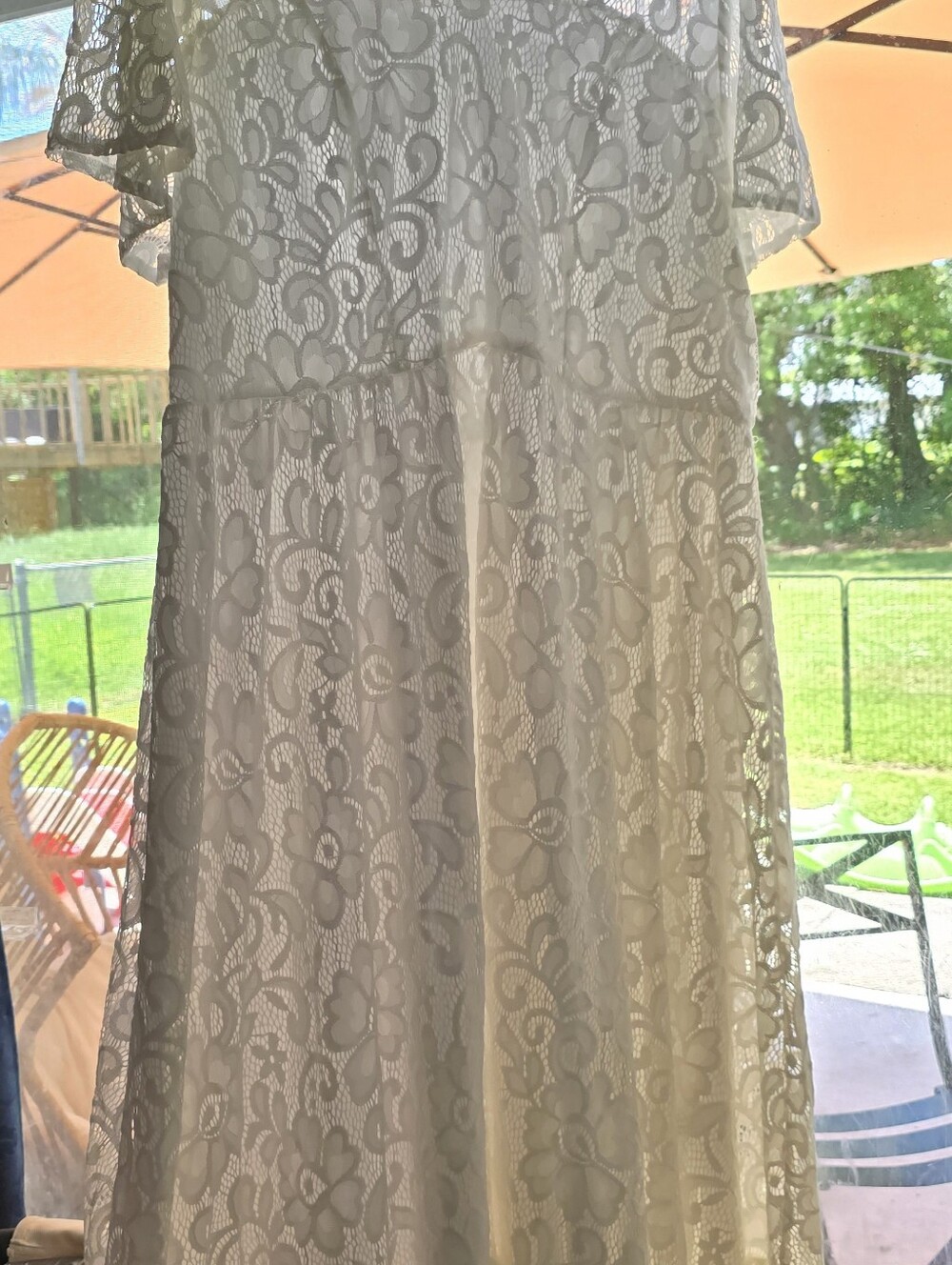 White Lace Maxi Dress - Picture 6 of 6